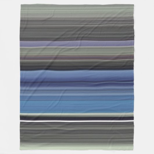 Abstrakte Nummer 1: blau und grau Fleecedecke (Vorderseite)
