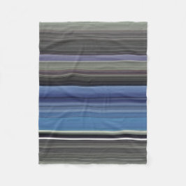 Abstrakte Nummer 1: blau und grau Fleecedecke