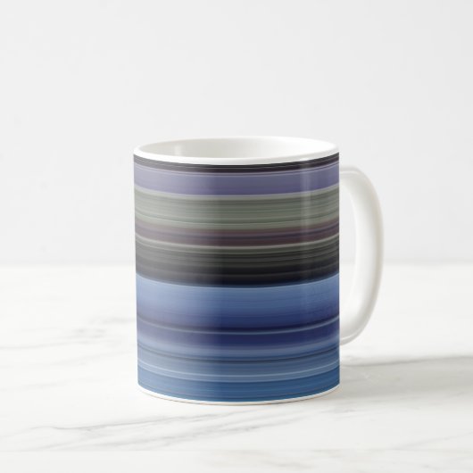 Abstrakte Nummer 1: blau und grau Kaffeetasse (VorderseiteRechts)