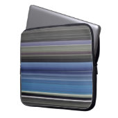 Abstrakte Nummer 1: blau und grau Laptopschutzhülle (Vorderseite Links)