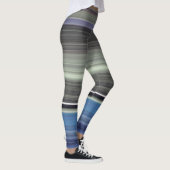 Abstrakte Nummer 1: blau und grau Leggings (Rechts)