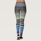 Abstrakte Nummer 1: blau und grau Leggings (Rückseite)