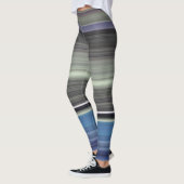 Abstrakte Nummer 1: blau und grau Leggings (Links)