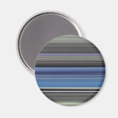 Abstrakte Nummer 1: blau und grau Magnet (Vorderseite/Rückseite)