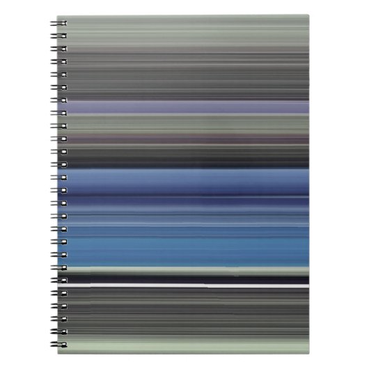 Abstrakte Nummer 1: blau und grau Notizblock (Vorderseite)