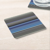 Abstrakte Nummer 1: blau und grau Rechteckiger Pappuntersetzer (angewinkelt)