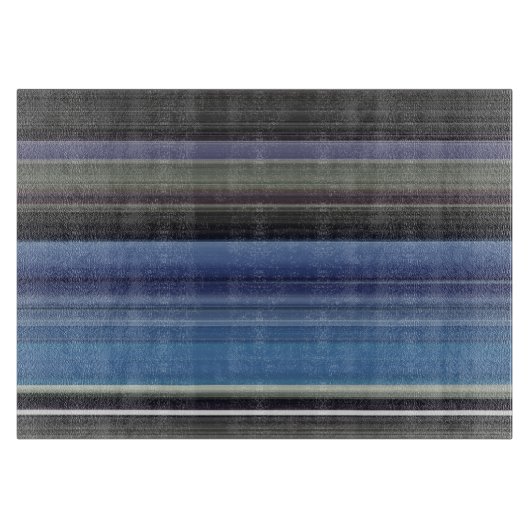Abstrakte Nummer 1: blau und grau Schneidebrett (Vorderseite)