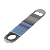 Abstrakte Nummer 1: blau und grau Speedflaschenöffner (Vorderseite Schrägansicht)