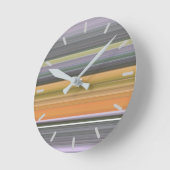 Abstrakte Nummer 1: Gelb und grau Runde Wanduhr (Winkel)