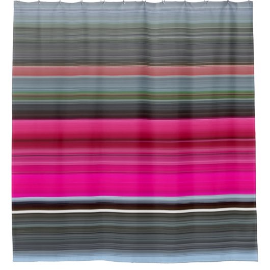 Abstrakte Nummer 1: Getreide und Grau Duschvorhang (Vorderseite)
