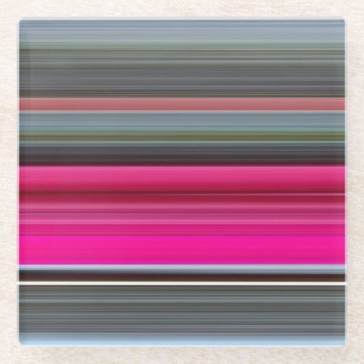 Abstrakte Nummer 1: Getreide und Grau Glasuntersetzer (Vorderseite)