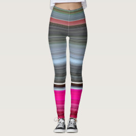 Abstrakte Nummer 1: Getreide und Grau Leggings