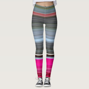 Abstrakte Nummer 1: Getreide und Grau Leggings