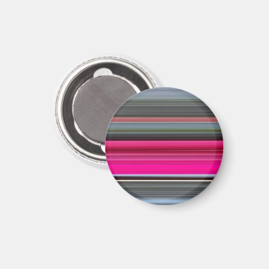 Abstrakte Nummer 1: Getreide und Grau Magnet (Vorderseite/Rückseite)