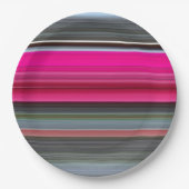 Abstrakte Nummer 1: Getreide und Grau Pappteller (Vorderseite)