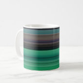 Abstrakte Nummer 1: grün und grau Kaffeetasse (Vorderseite Links)