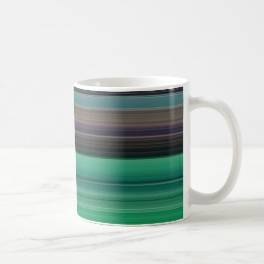Abstrakte Nummer 1: grün und grau Kaffeetasse (Rechts)