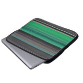 Abstrakte Nummer 1: grün und grau Laptopschutzhülle (Vorne Knopf)