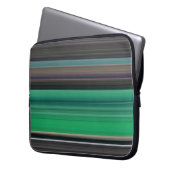 Abstrakte Nummer 1: grün und grau Laptopschutzhülle (Vorderseite Links)