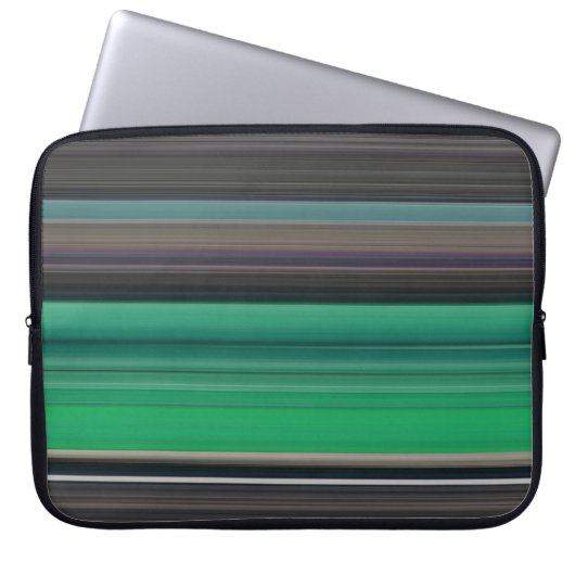 Abstrakte Nummer 1: grün und grau Laptopschutzhülle (Vorderseite)
