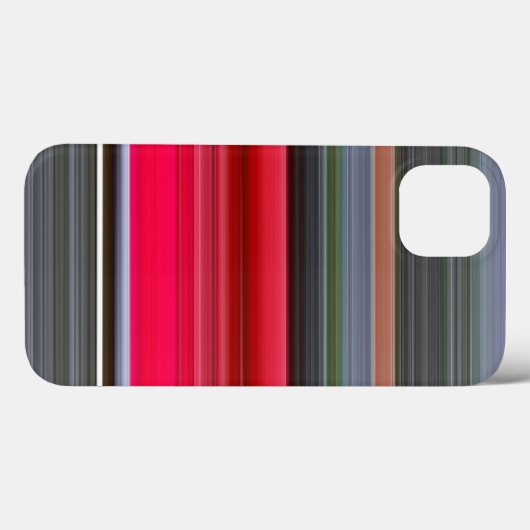 Abstrakte Nummer 1: iPhone Case in Rot und Grau (Rückseite (Horizontal))