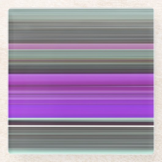 Abstrakte Nummer 1: Lila und grau Glasuntersetzer (Vorderseite)