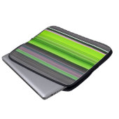 Abstrakte Nummer 1: Limon und grau Laptopschutzhülle (Vorne Knopf)