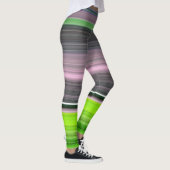 Abstrakte Nummer 1: Limon und grau Leggings (Rechts)