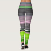 Abstrakte Nummer 1: Limon und grau Leggings (Rückseite)