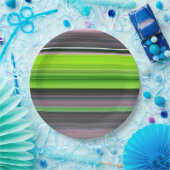 Abstrakte Nummer 1: Limon und grau Pappteller (Party)
