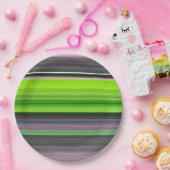 Abstrakte Nummer 1: Limon und grau Pappteller (Party)