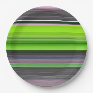 Abstrakte Nummer 1: Limon und grau Pappteller