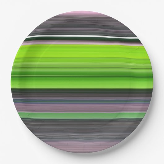 Abstrakte Nummer 1: Limon und grau Pappteller (Vorderseite)