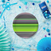 Abstrakte Nummer 1: Limon und grau Pappteller (Party)