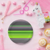 Abstrakte Nummer 1: Limon und grau Pappteller (Party)