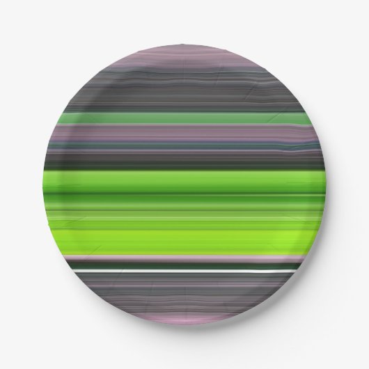 Abstrakte Nummer 1: Limon und grau Pappteller (Vorderseite)