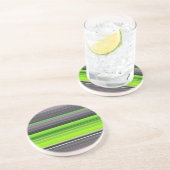 Abstrakte Nummer 1: Limon und grau Sandstein Untersetzer (Seite)