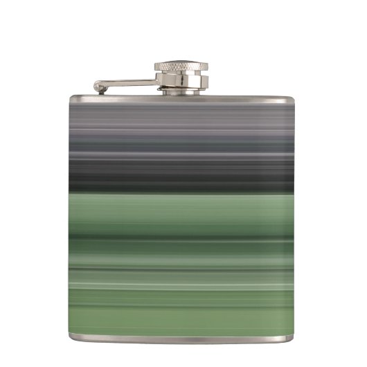 Abstrakte Nummer 1: Olive green und grau Flachmann (Vorderseite)