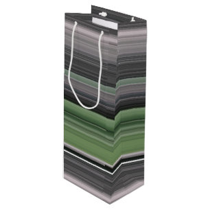 Abstrakte Nummer 1: Olive green und grau Geschenktüte Für Weinflaschen
