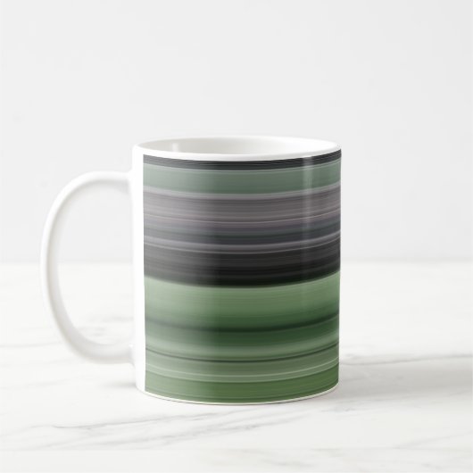 Abstrakte Nummer 1: Olive green und grau Kaffeetasse (Links)