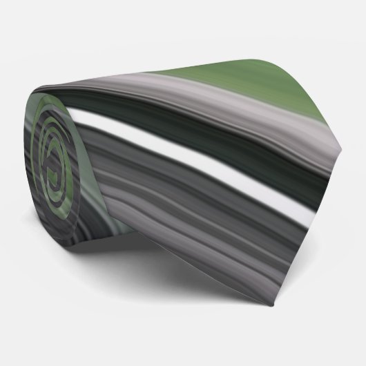 Abstrakte Nummer 1: Olive green und grau Krawatte (Gerollt)