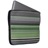 Abstrakte Nummer 1: Olive green und grau Laptopschutzhülle (Vorne Rechts)