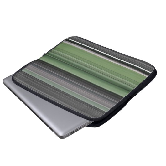Abstrakte Nummer 1: Olive green und grau Laptopschutzhülle (Vorne Knopf)