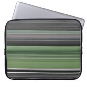 Abstrakte Nummer 1: Olive green und grau Laptopschutzhülle (Vorderseite)