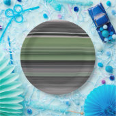 Abstrakte Nummer 1: Olive green und grau Pappteller (Party)