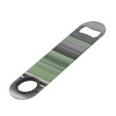 Abstrakte Nummer 1: Olive green und grau Speed Flaschenöffner (Vorderseite Schrägansicht)