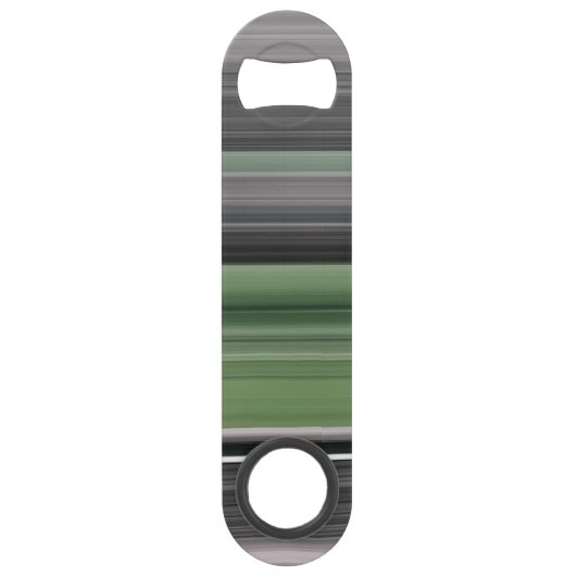 Abstrakte Nummer 1: Olive green und grau Speed Flaschenöffner (Rückseite)
