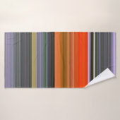 Abstrakte Nummer 1: Orange und Grau Badehandtuch (Badehandtuch)