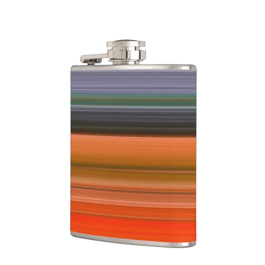 Abstrakte Nummer 1: Orange und Grau Flachmann (Links)