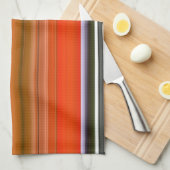 Abstrakte Nummer 1: Orange und Grau Geschirrtuch (Viertel Falte)